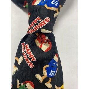 M&M's Happy Holidays Neck Tie Multicolor Novelty Christmas Candies‎ 60" x 3 7/8"